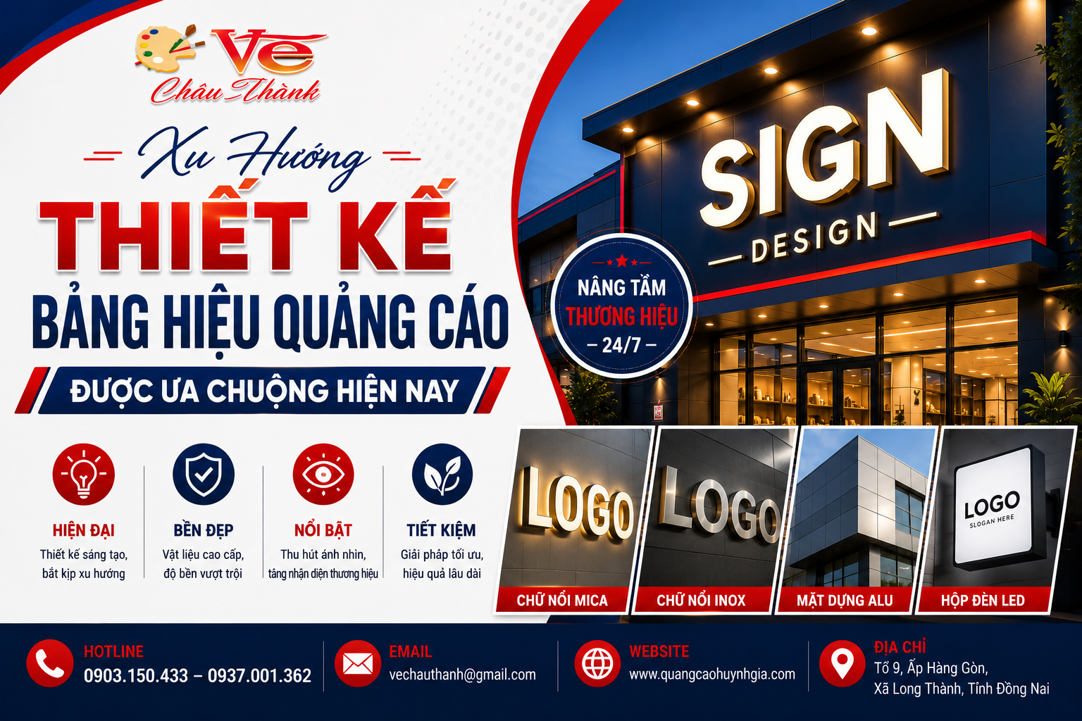 Xu Hướng Thiết Kế Bảng Hiệu Quảng Cáo Được Ưa Chuộng Hiện Nay